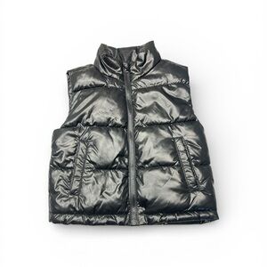 Xersion Girls Shiny Black Puffer Vest